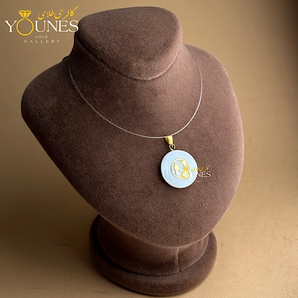 آویز طلا صدفی توپ 2cm